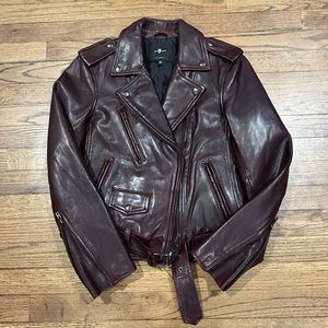 7 For All Mankind Leather Jacket XS Brand New